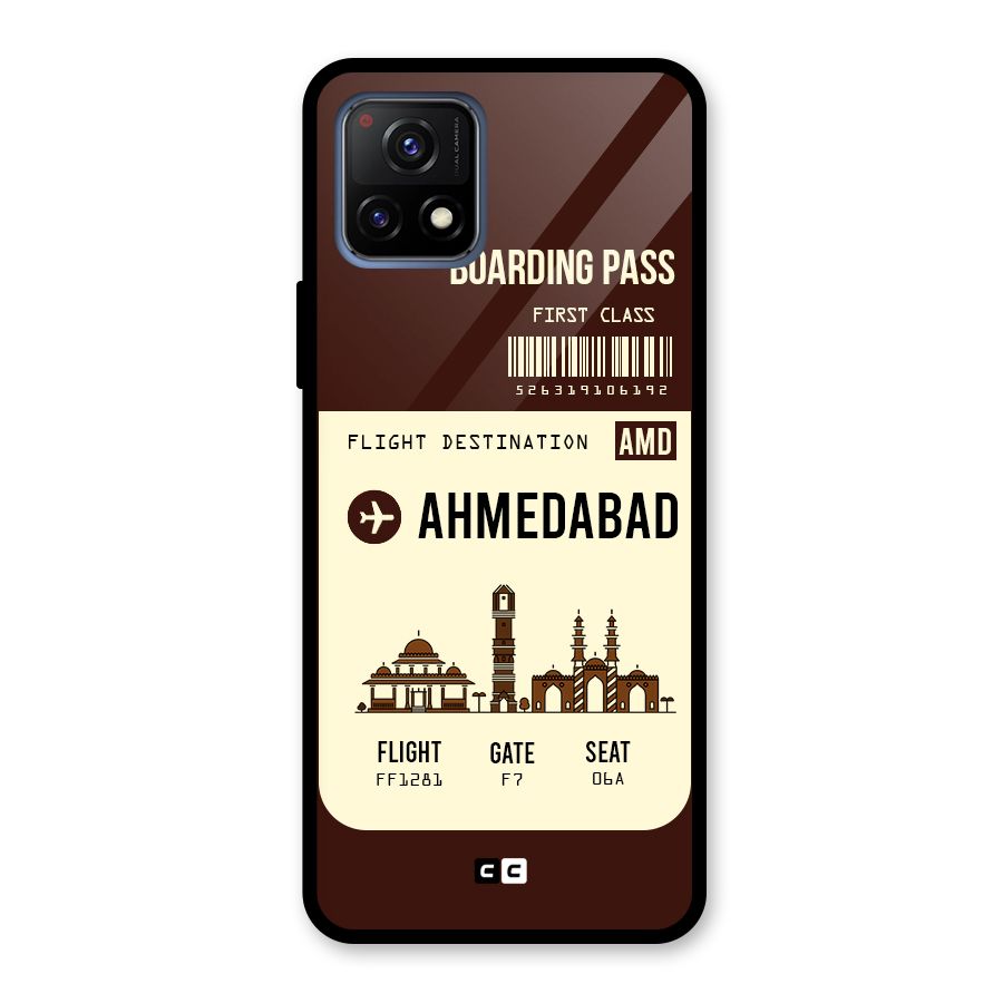 Ahmedabad Boarding Pass Glass Back Case for Vivo Y72 5G