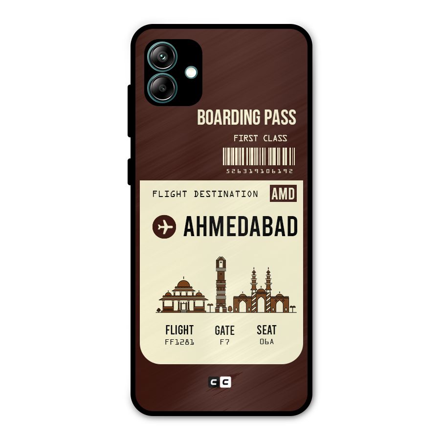 Ahmedabad Boarding Pass Metal Back Case for Galaxy A04