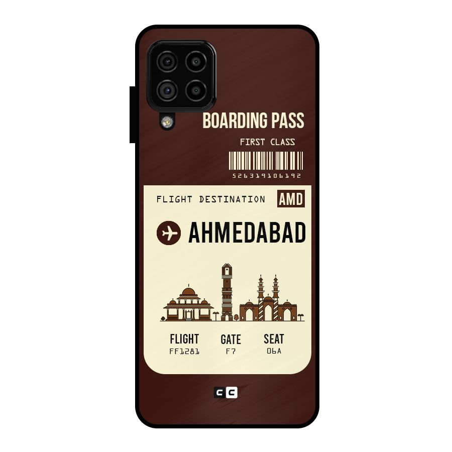 Ahmedabad Boarding Pass Metal Back Case for Galaxy A22 4G