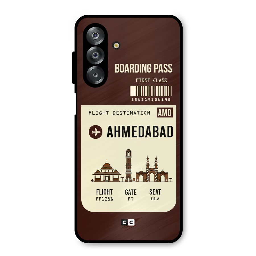 Ahmedabad Boarding Pass Metal Back Case for Galaxy A26
