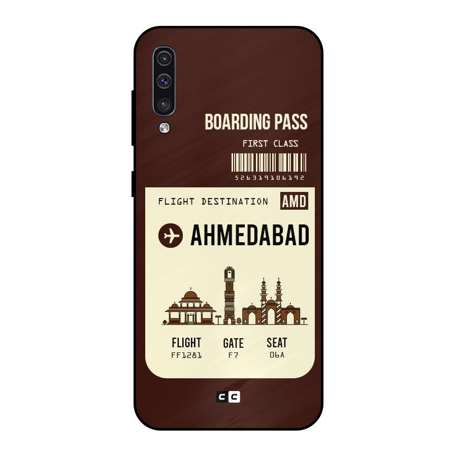 Ahmedabad Boarding Pass Metal Back Case for Galaxy A50