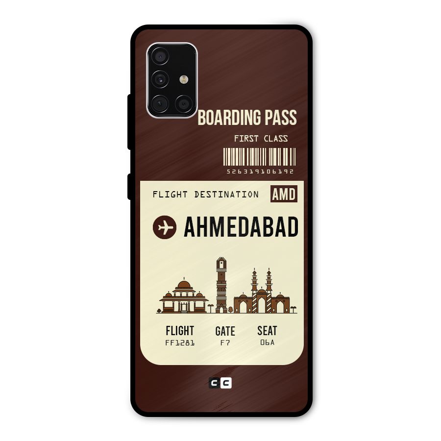 Ahmedabad Boarding Pass Metal Back Case for Galaxy A51