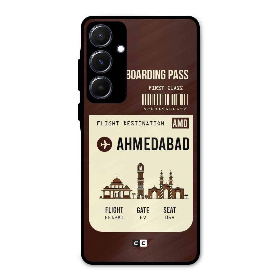 Ahmedabad Boarding Pass Metal Back Case for Galaxy A55