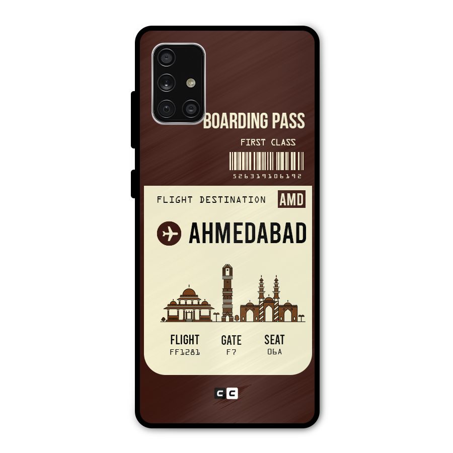 Ahmedabad Boarding Pass Metal Back Case for Galaxy A71