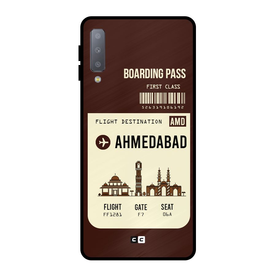 Ahmedabad Boarding Pass Metal Back Case for Galaxy A7 (2018)