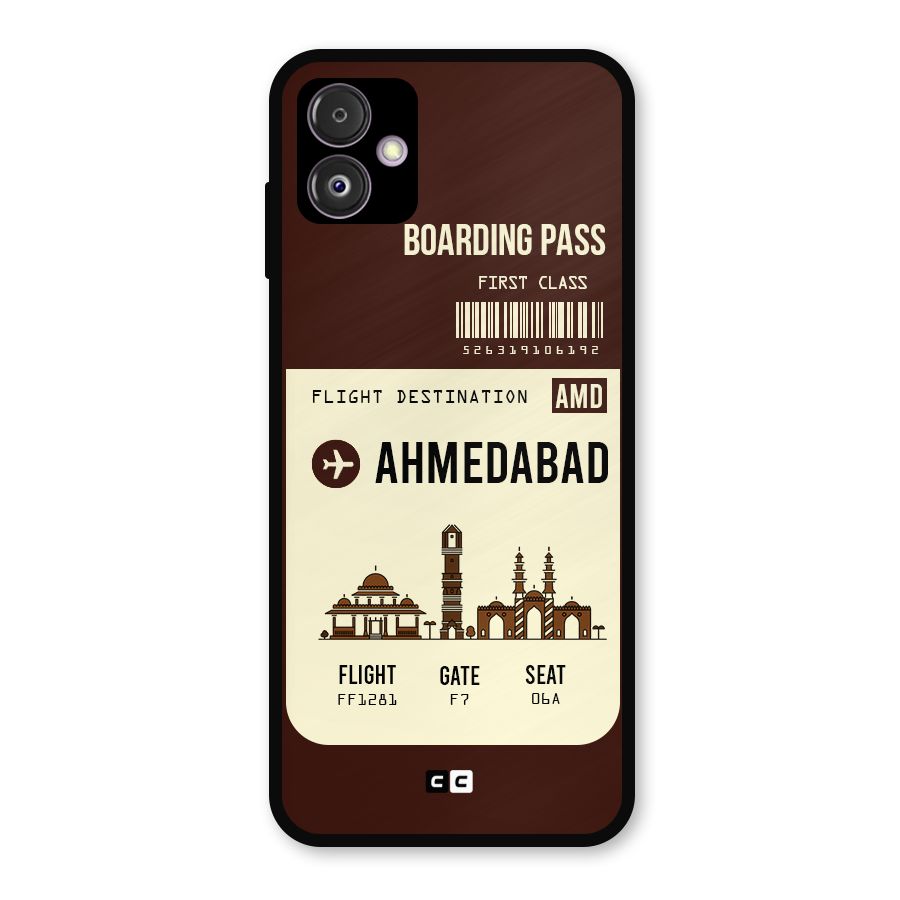 Ahmedabad Boarding Pass Metal Back Case for Galaxy F14