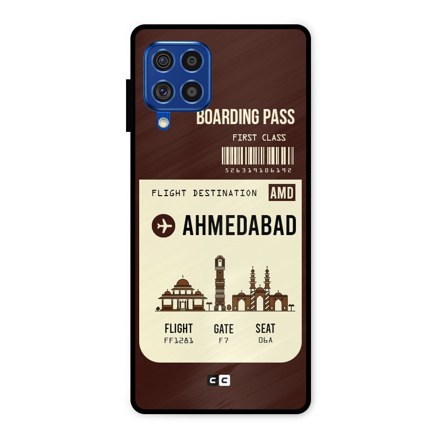 Ahmedabad Boarding Pass Metal Back Case for Galaxy F62