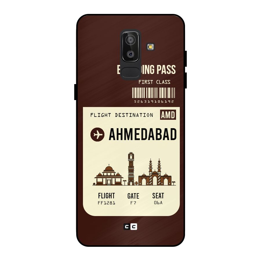 Ahmedabad Boarding Pass Metal Back Case for Galaxy J8