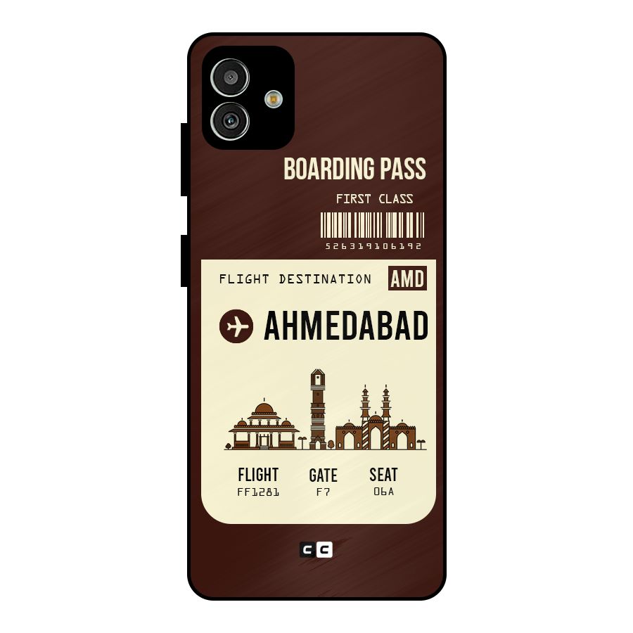 Ahmedabad Boarding Pass Metal Back Case for Galaxy M13 5G