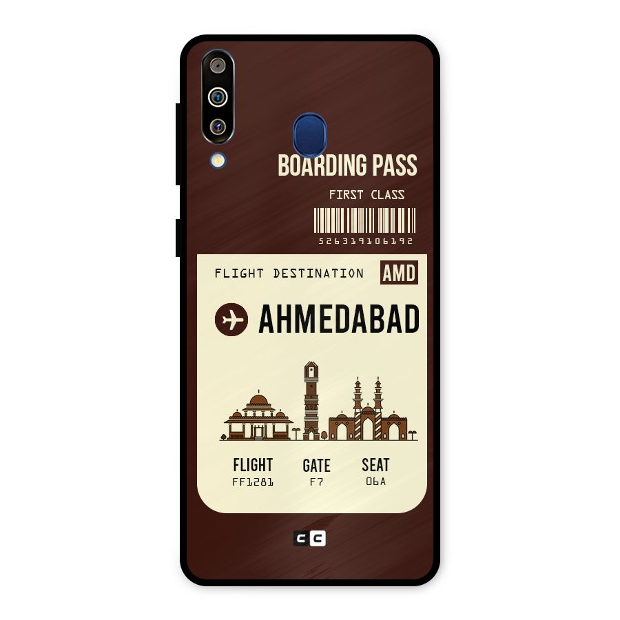 Ahmedabad Boarding Pass Metal Back Case for Galaxy M30