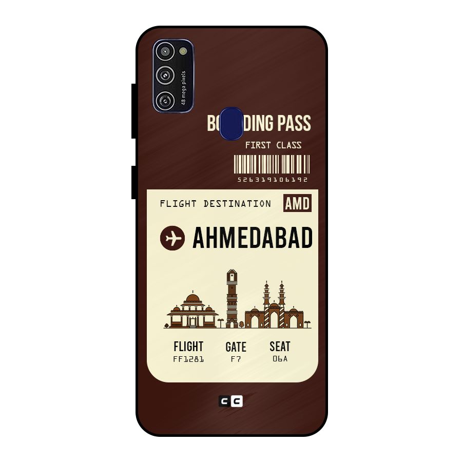 Ahmedabad Boarding Pass Metal Back Case for Galaxy M30s