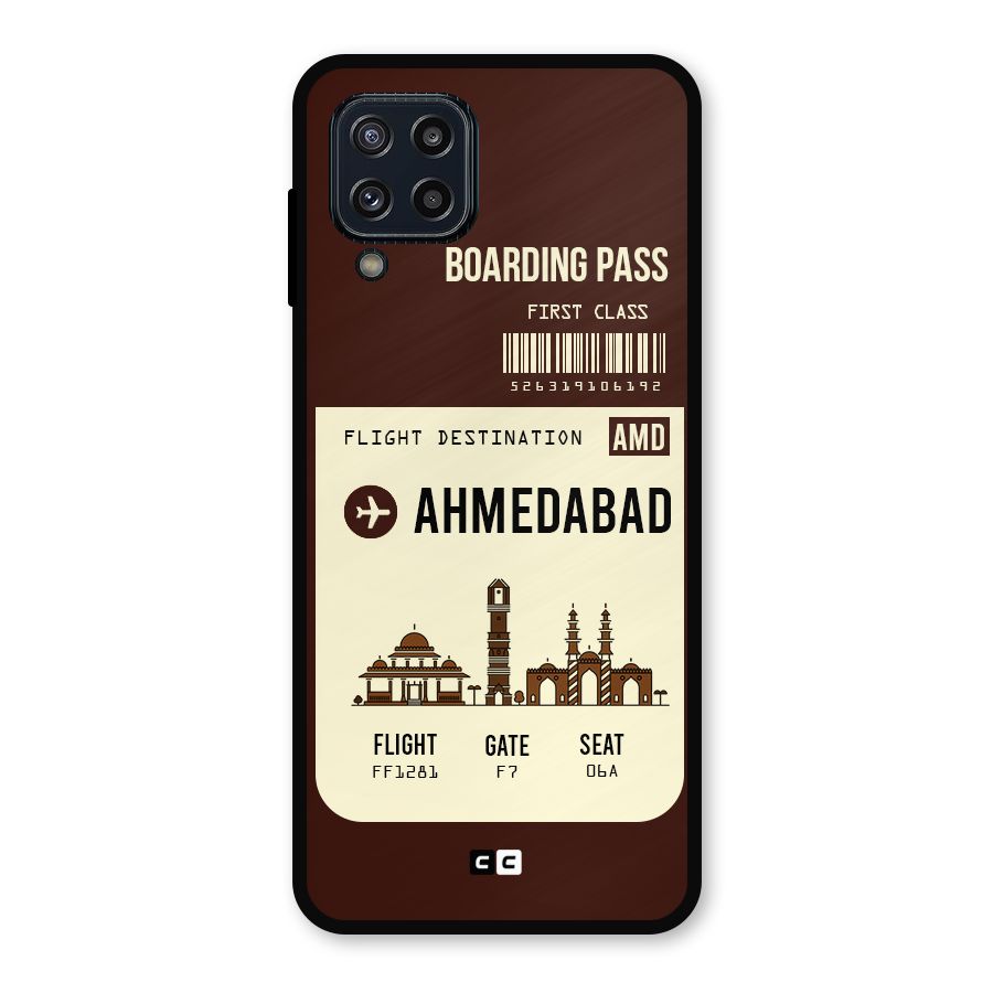 Ahmedabad Boarding Pass Metal Back Case for Galaxy M32