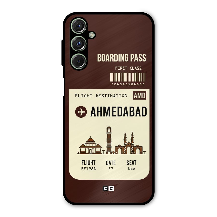 Ahmedabad Boarding Pass Metal Back Case for Galaxy M34