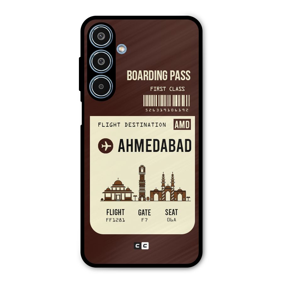 Ahmedabad Boarding Pass Metal Back Case for Galaxy M35