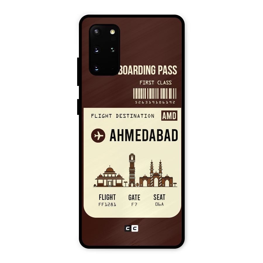 Ahmedabad Boarding Pass Metal Back Case for Galaxy S20 Plus