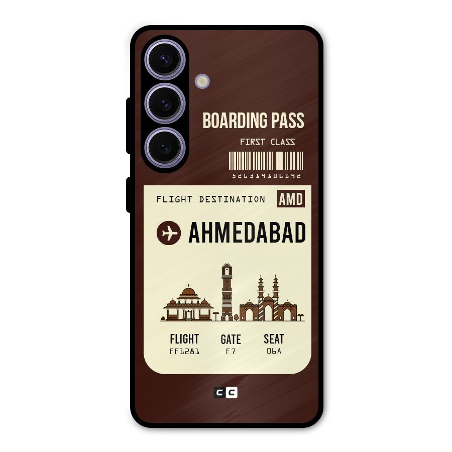 Ahmedabad Boarding Pass Metal Back Case for Galaxy S24