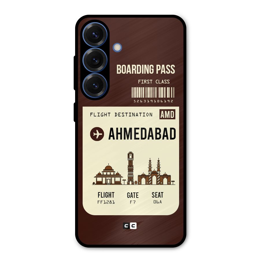 Ahmedabad Boarding Pass Metal Back Case for Galaxy S25