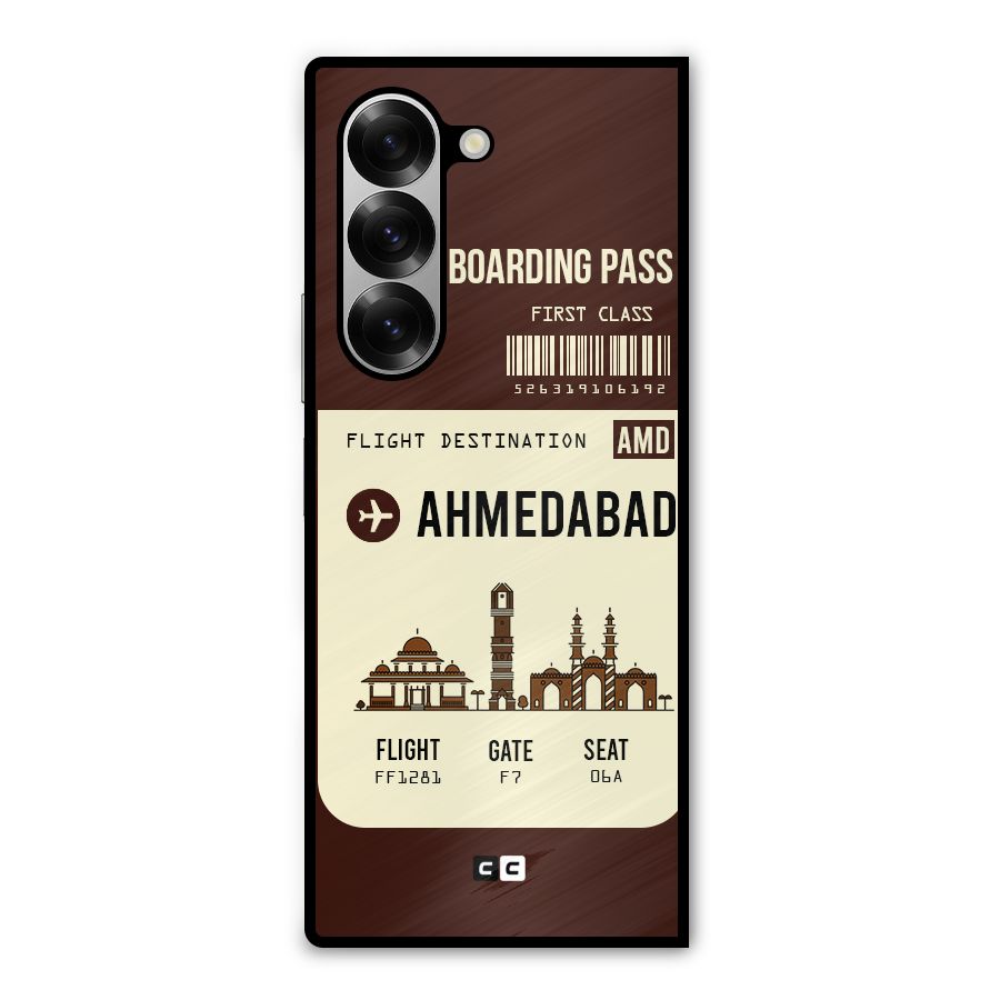 Ahmedabad Boarding Pass Metal Back Case for Galaxy Z Fold6