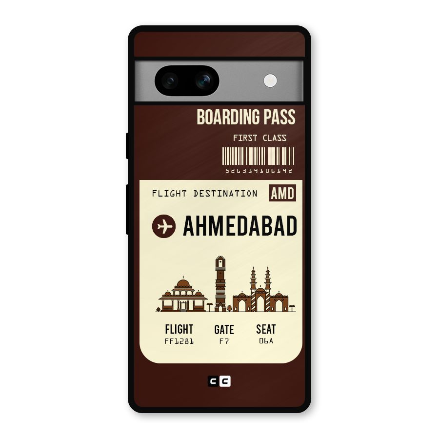 Ahmedabad Boarding Pass Metal Back Case for Google Pixel 7a