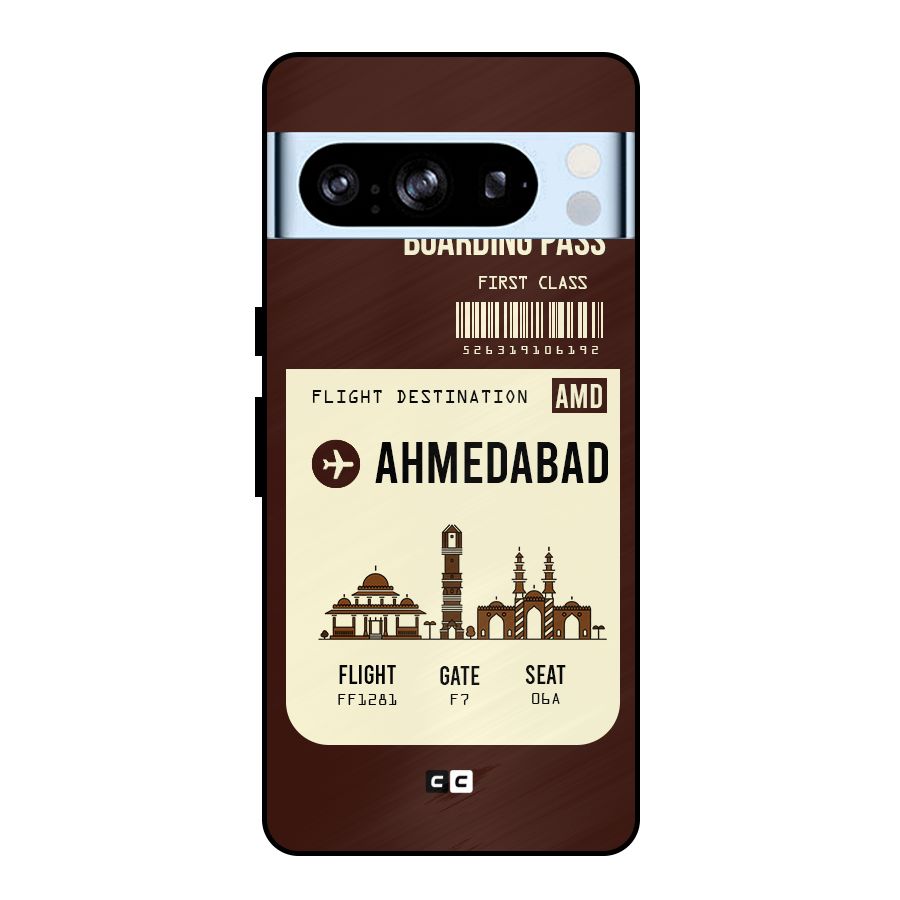 Ahmedabad Boarding Pass Metal Back Case for Google Pixel 8 Pro