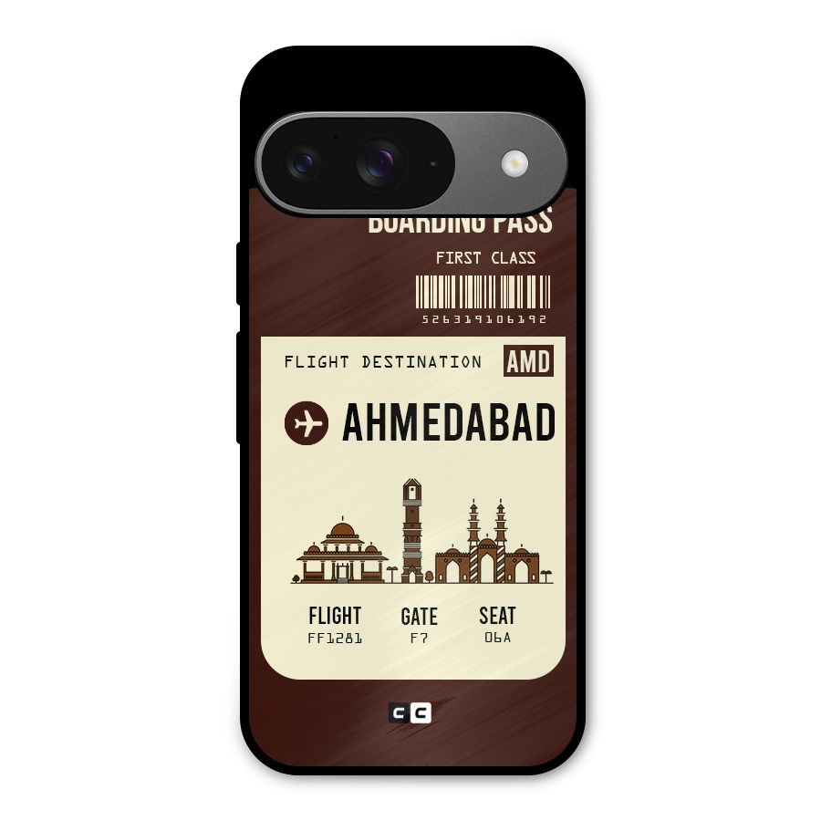 Ahmedabad Boarding Pass Metal Back Case for Google Pixel 9