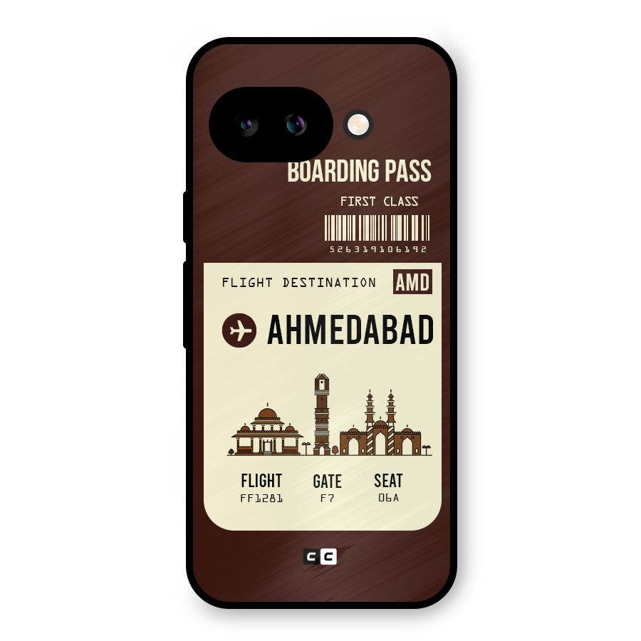 Ahmedabad Boarding Pass Metal Back Case for Google Pixel 9a