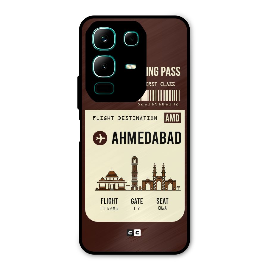Ahmedabad Boarding Pass Metal Back Case for Infinix Note 50x