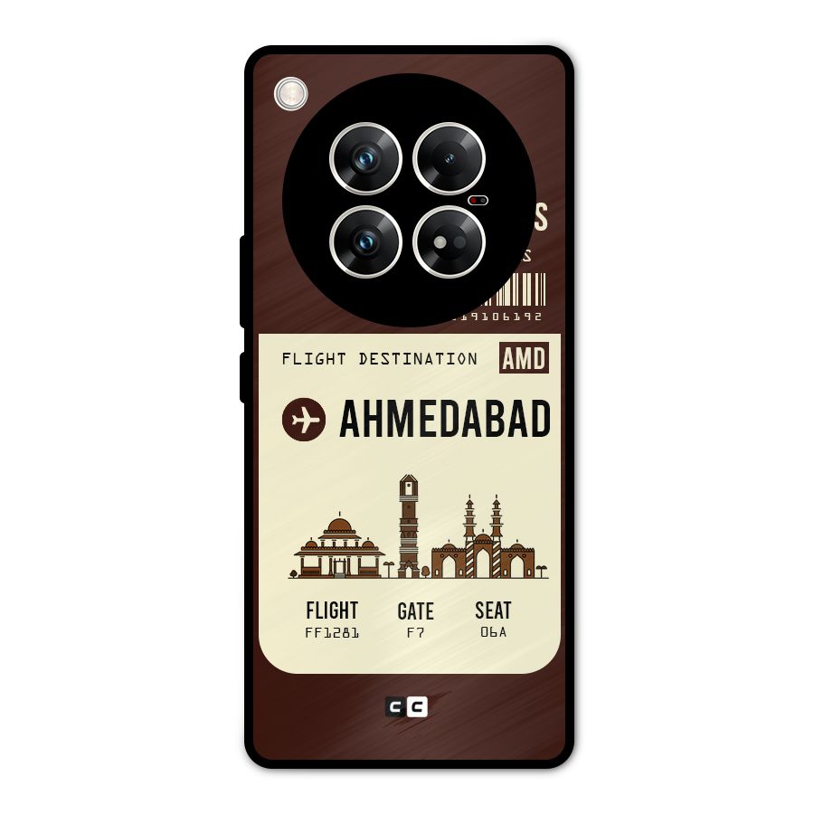 Ahmedabad Boarding Pass Metal Back Case for Infinix Zero 40 5G