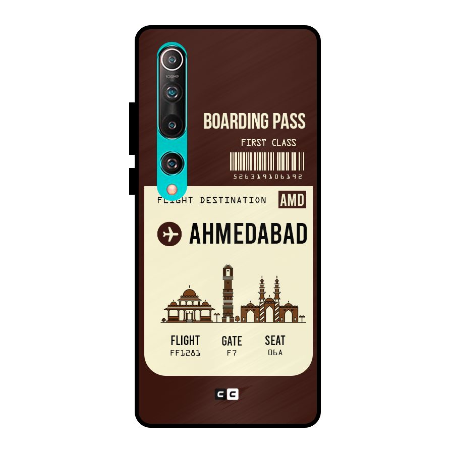 Ahmedabad Boarding Pass Metal Back Case for Mi 10