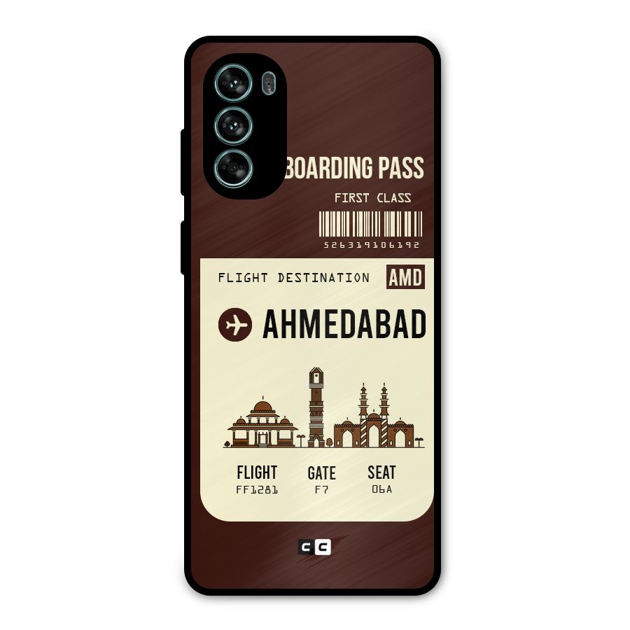 Ahmedabad Boarding Pass Metal Back Case for Moto G62