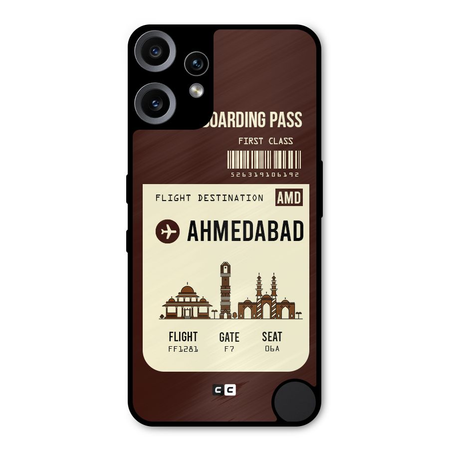 Ahmedabad Boarding Pass Metal Back Case for Nothing CMF Phone 2 Pro
