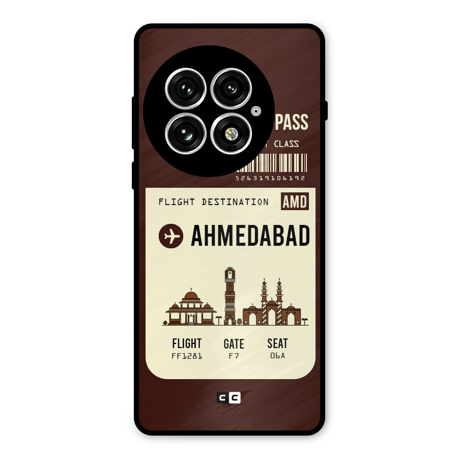 Ahmedabad Boarding Pass Metal Back Case for OnePlus 13