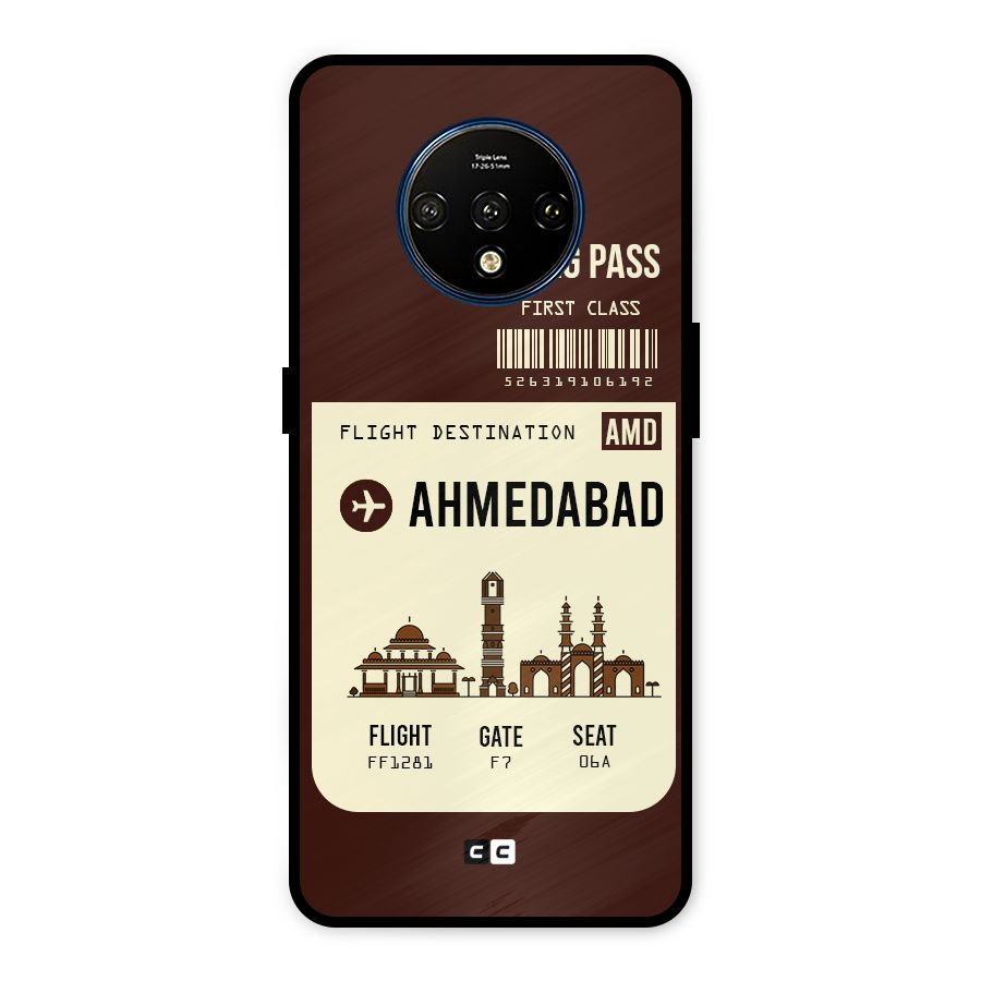 Ahmedabad Boarding Pass Metal Back Case for OnePlus 7T