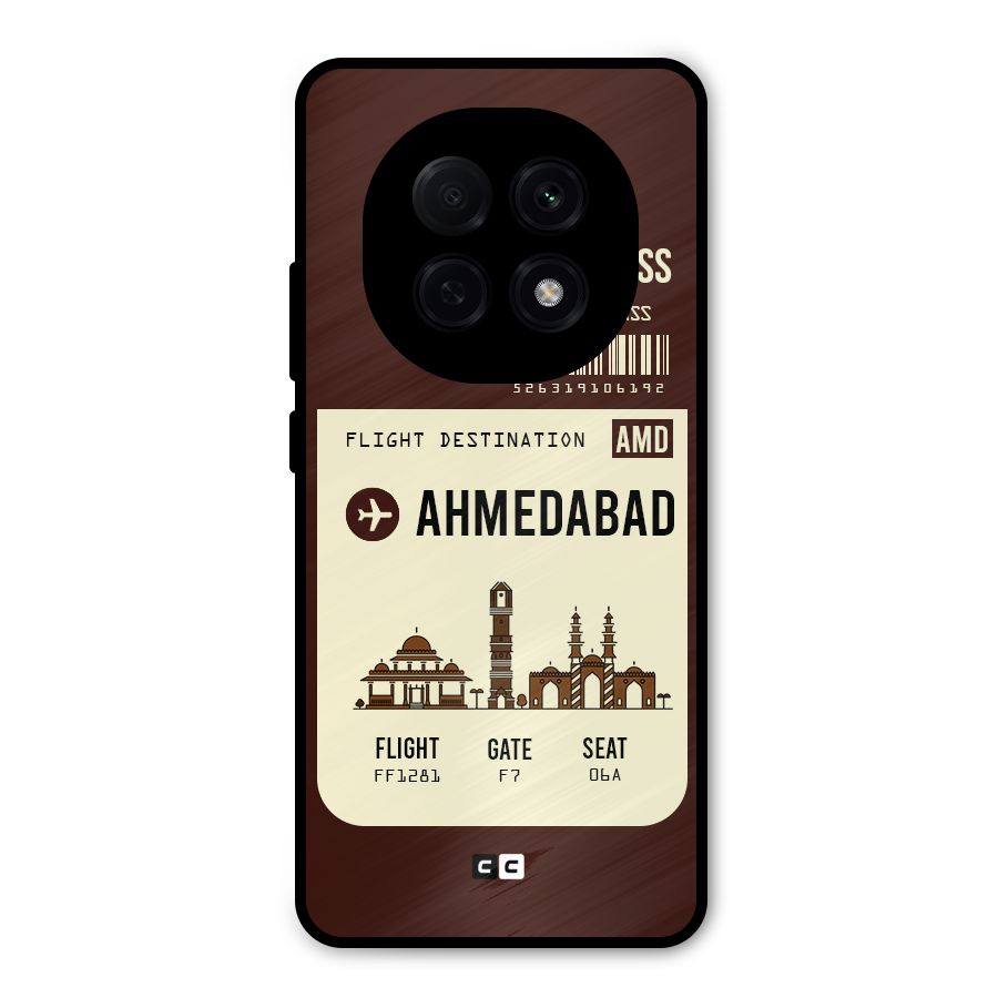 Ahmedabad Boarding Pass Metal Back Case for Oppo F29 Pro