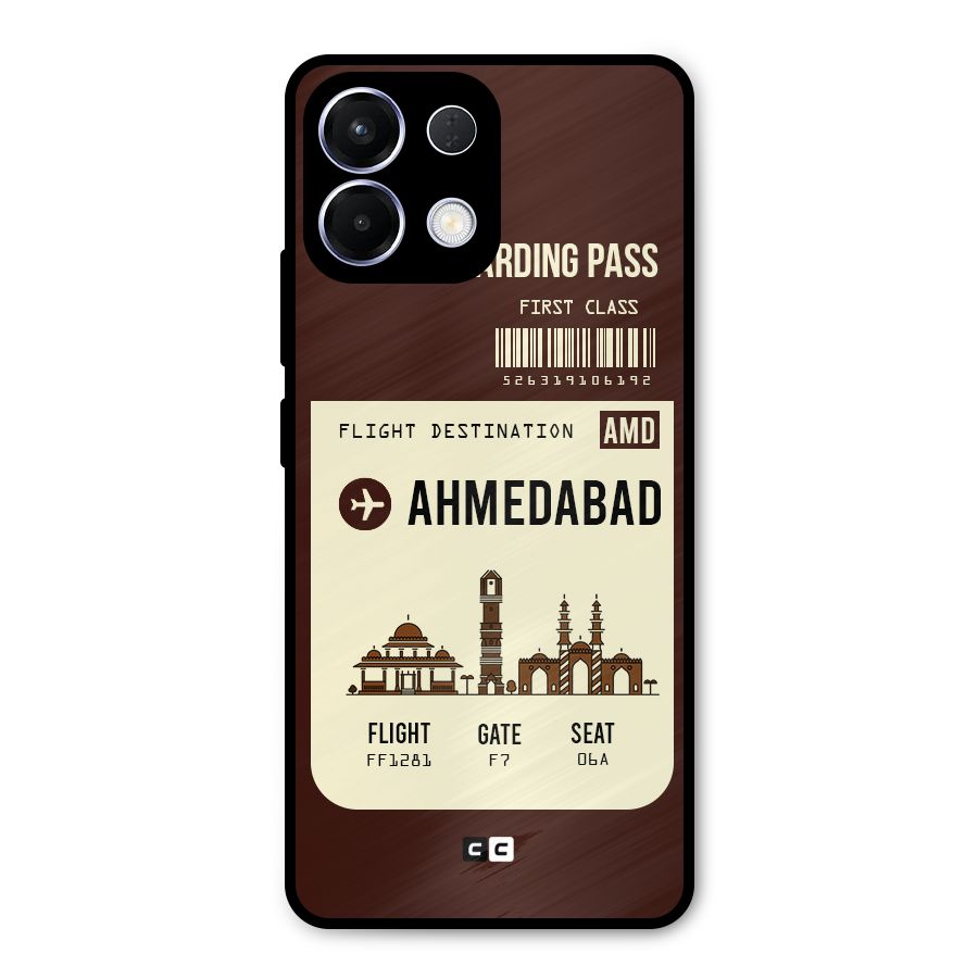 Ahmedabad Boarding Pass Metal Back Case for Oppo K13