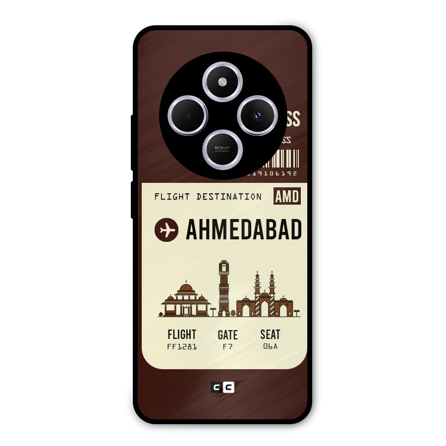 Ahmedabad Boarding Pass Metal Back Case for Poco C75 5G