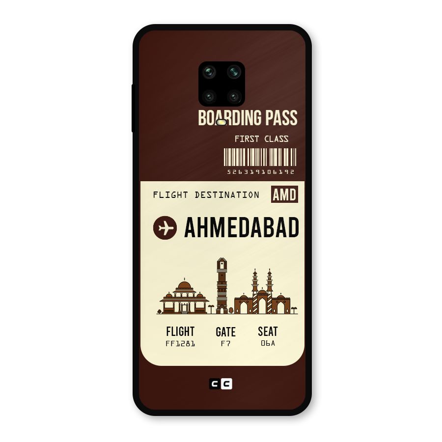 Ahmedabad Boarding Pass Metal Back Case for Poco M2 Pro