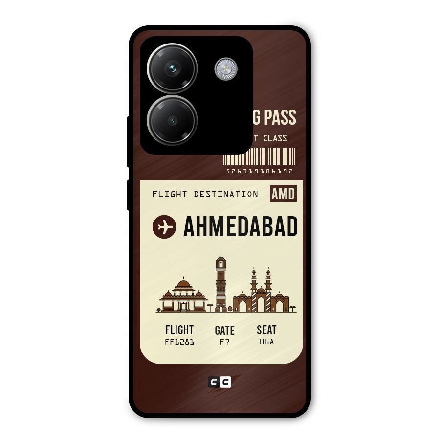 Ahmedabad Boarding Pass Metal Back Case for Poco M7 Pro 5G