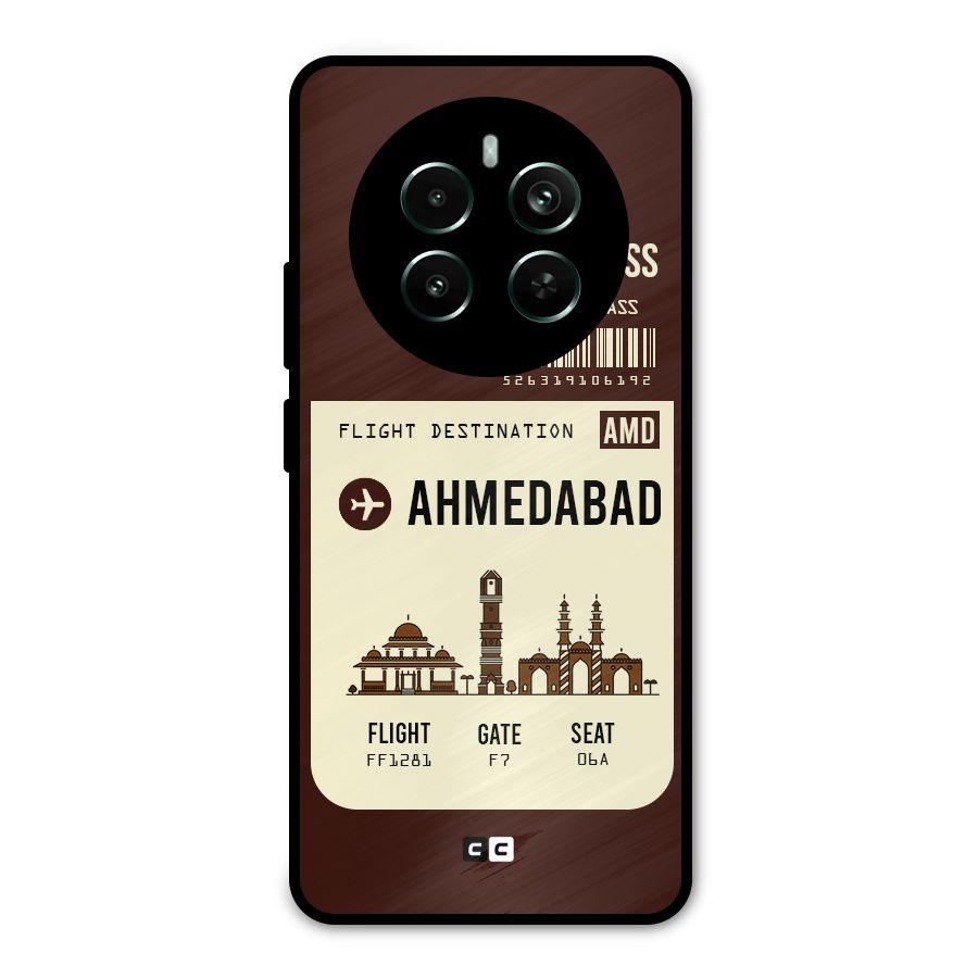 Ahmedabad Boarding Pass Metal Back Case for Realme 12 Plus