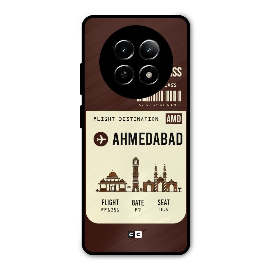 Ahmedabad Boarding Pass Metal Back Case for Realme 13