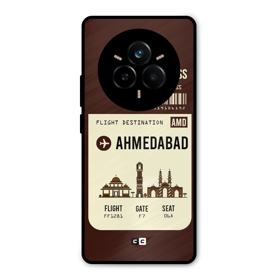 Ahmedabad Boarding Pass Metal Back Case for Realme 14 Pro