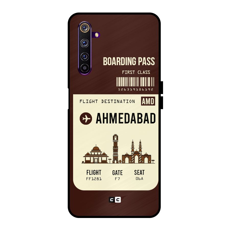 Ahmedabad Boarding Pass Metal Back Case for Realme 6 Pro