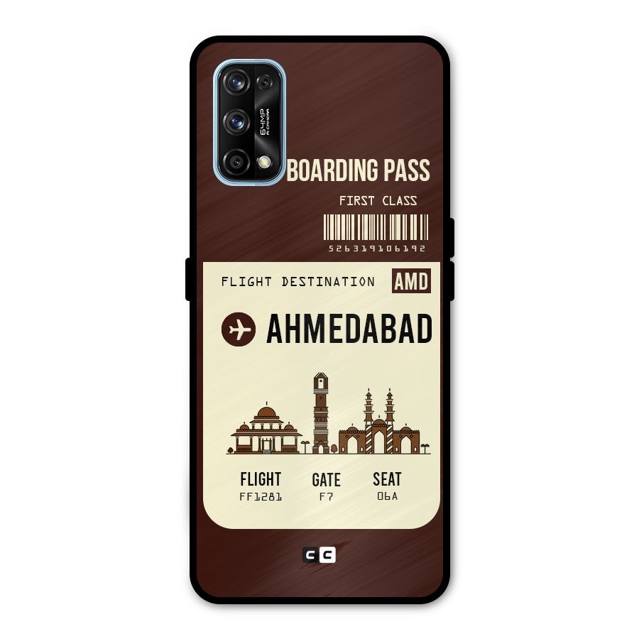 Ahmedabad Boarding Pass Metal Back Case for Realme 7 Pro