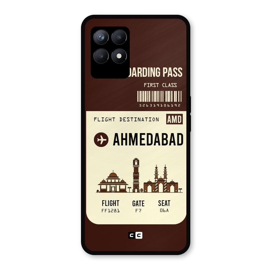 Ahmedabad Boarding Pass Metal Back Case for Realme Narzo 50