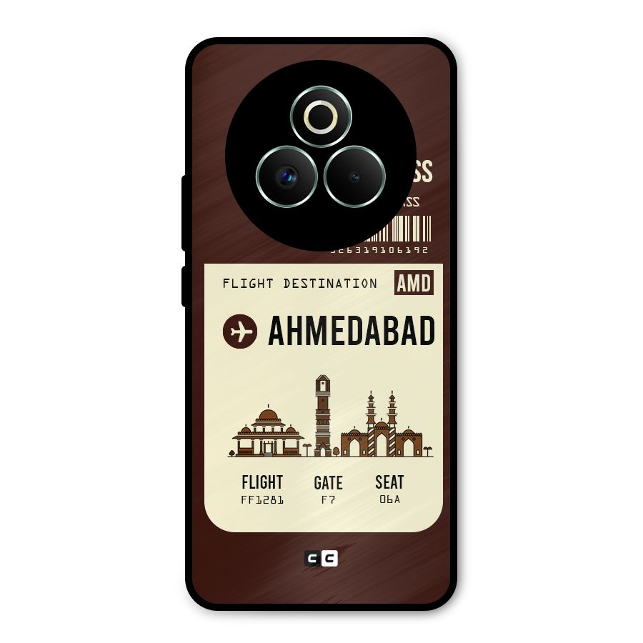Ahmedabad Boarding Pass Metal Back Case for Realme P3 Pro