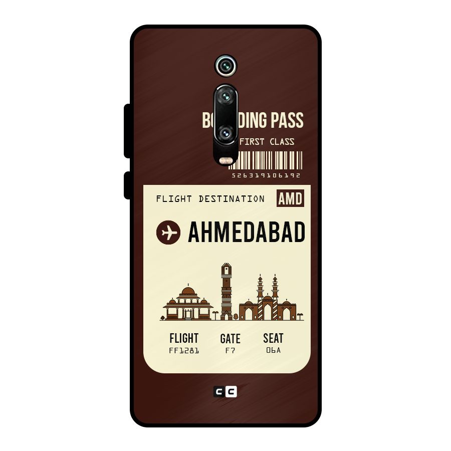 Ahmedabad Boarding Pass Metal Back Case for Redmi K20 Pro