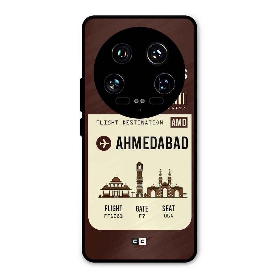 Ahmedabad Boarding Pass Metal Back Case for Xiaomi 14 Ultra