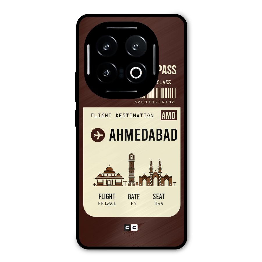 Ahmedabad Boarding Pass Metal Back Case for iQOO 13