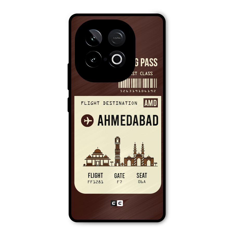 Ahmedabad Boarding Pass Metal Back Case for iQOO Neo 10