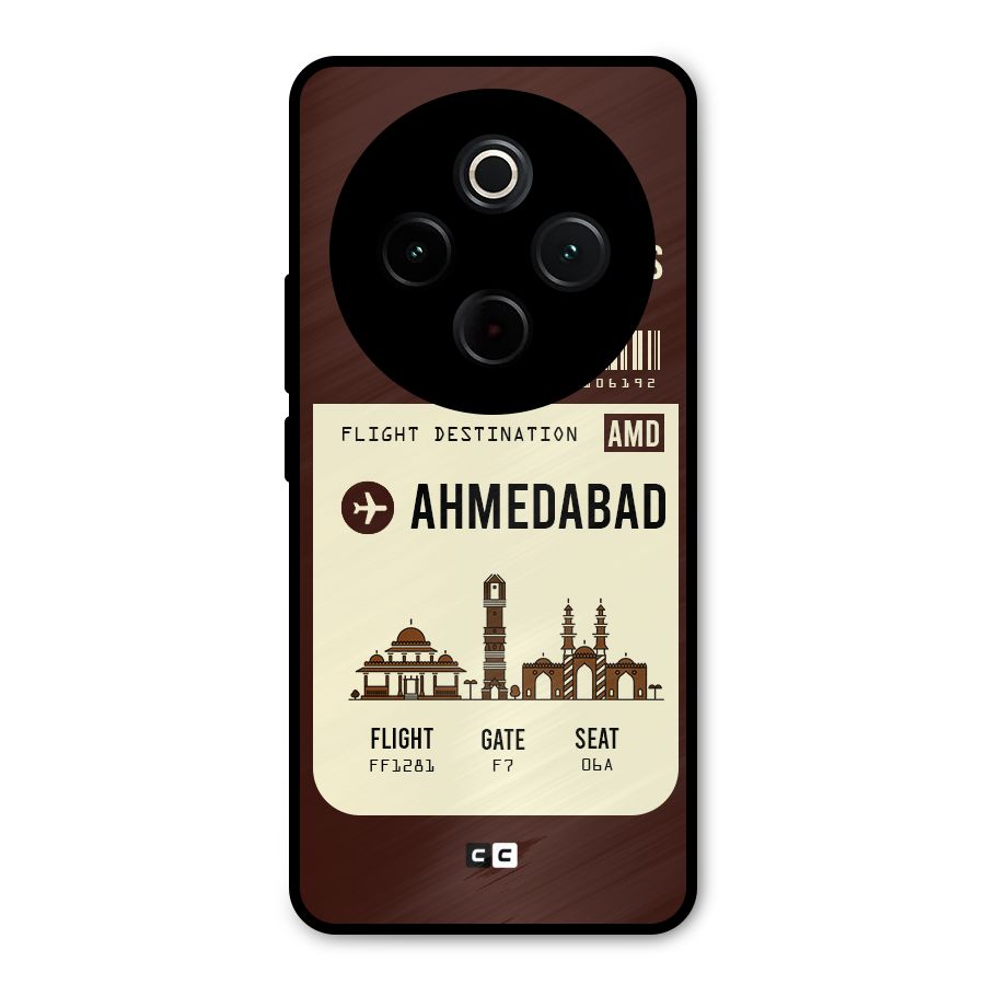 Ahmedabad Boarding Pass Metal Back Case for iQOO Z10